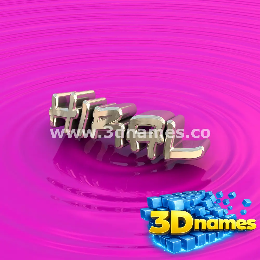 hiral in Pink Graffiti style - 3D name wallpaper