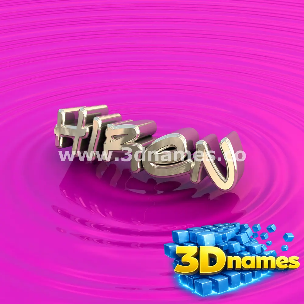 hiren in Pink Graffiti style - 3D name wallpaper