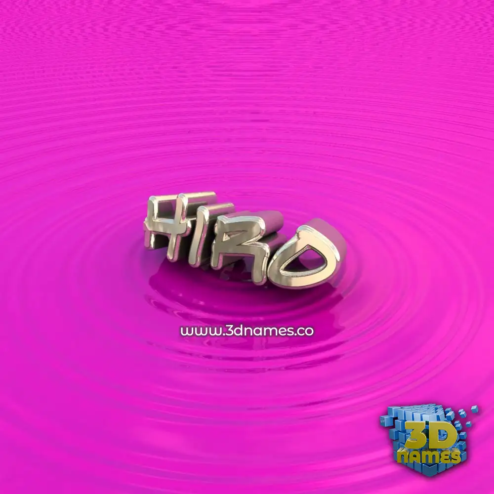 hiro in Pink Graffiti style - 3D name wallpaper