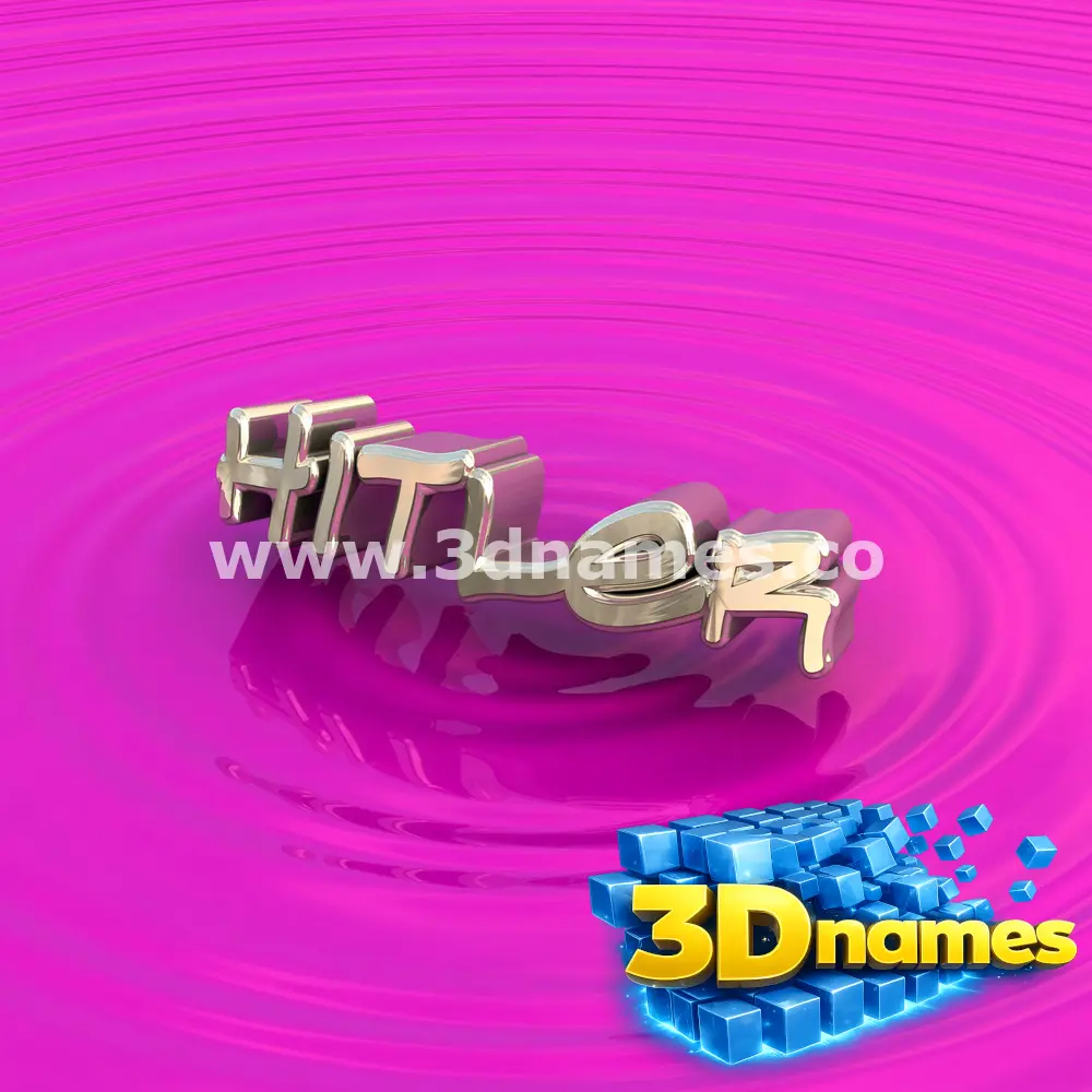 hitler in Pink Graffiti style - 3D name wallpaper