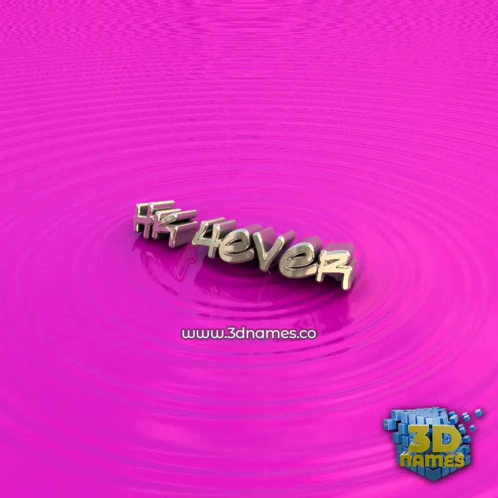 hk 4ever in Pink Graffiti style - 3D name wallpaper