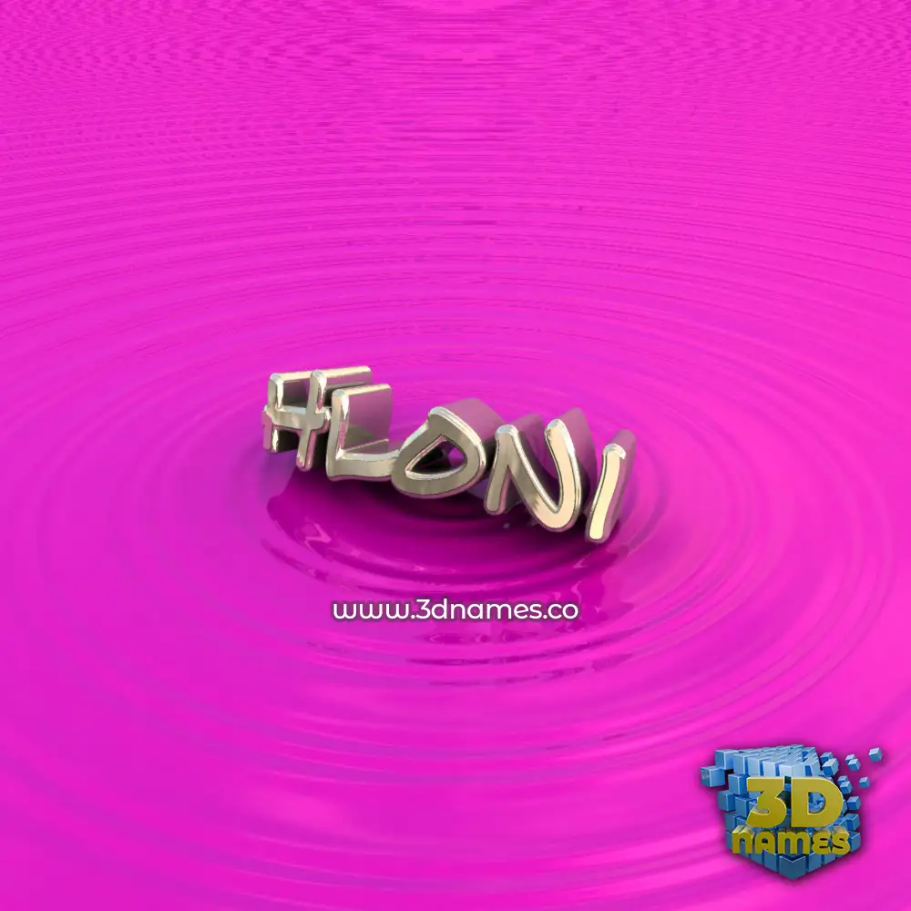 hloni in Pink Graffiti style - 3D name wallpaper