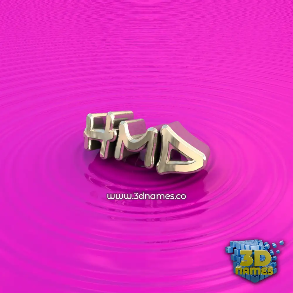 hmd in Pink Graffiti style - 3D name wallpaper