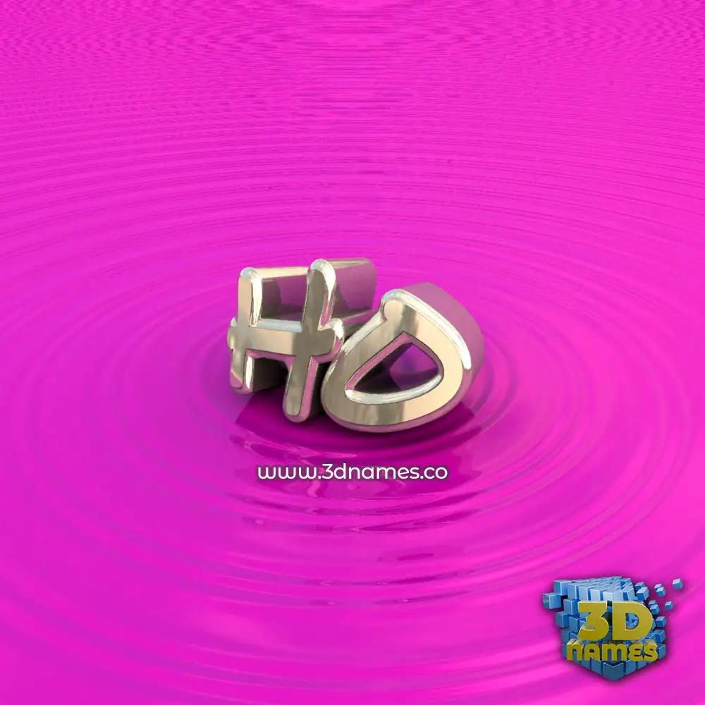 ho in Pink Graffiti style - 3D name wallpaper