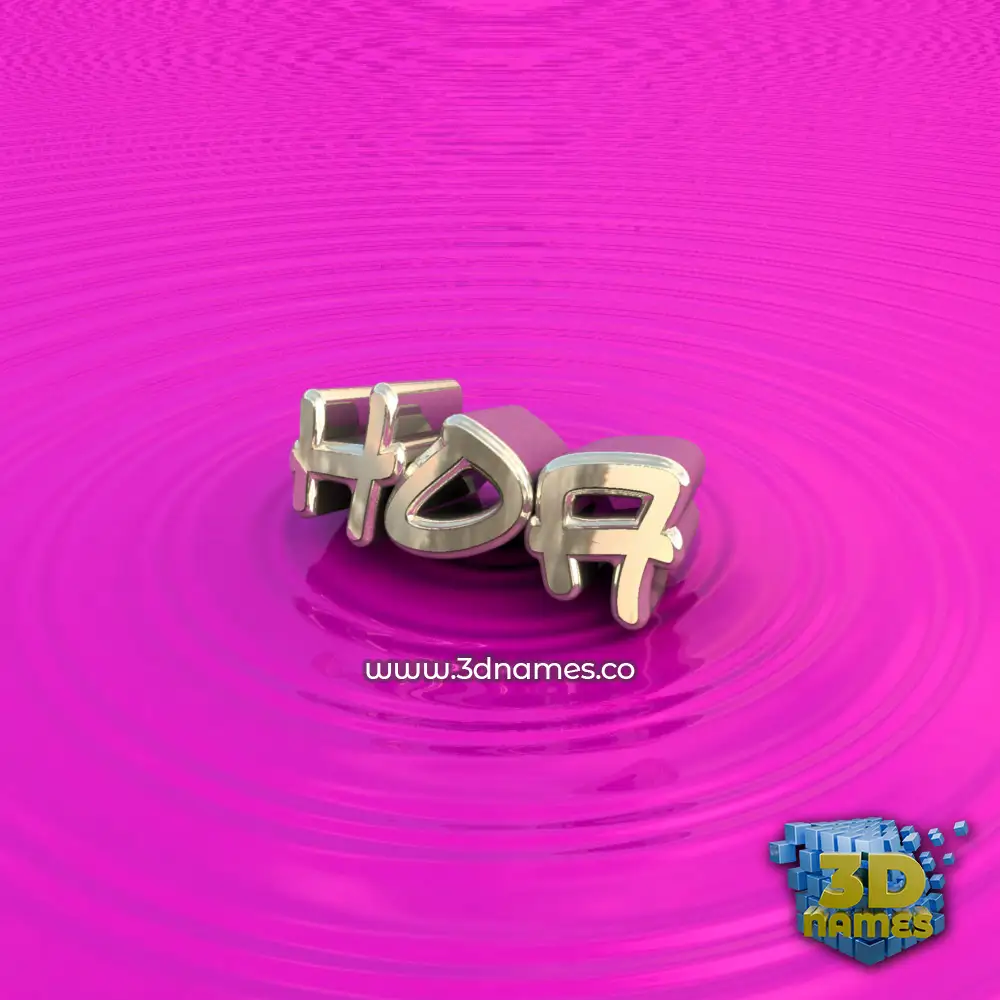 hoa in Pink Graffiti style - 3D name wallpaper