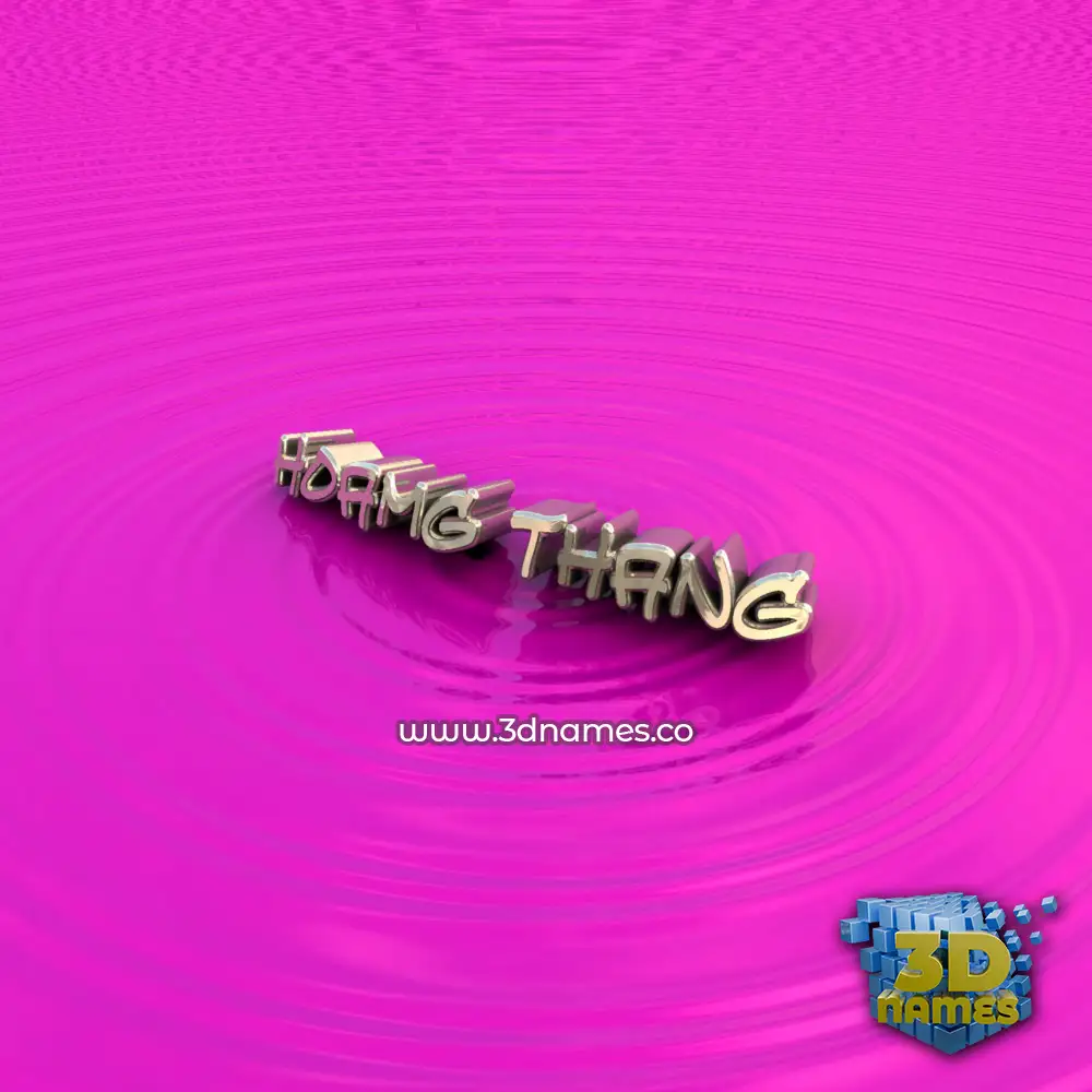 hoamg thang in Pink Graffiti style - 3D name wallpaper