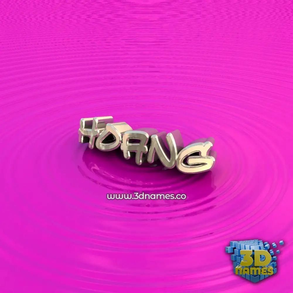 hoang in Pink Graffiti style - 3D name wallpaper