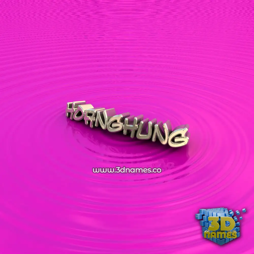 hoanghung in Pink Graffiti style - 3D name wallpaper