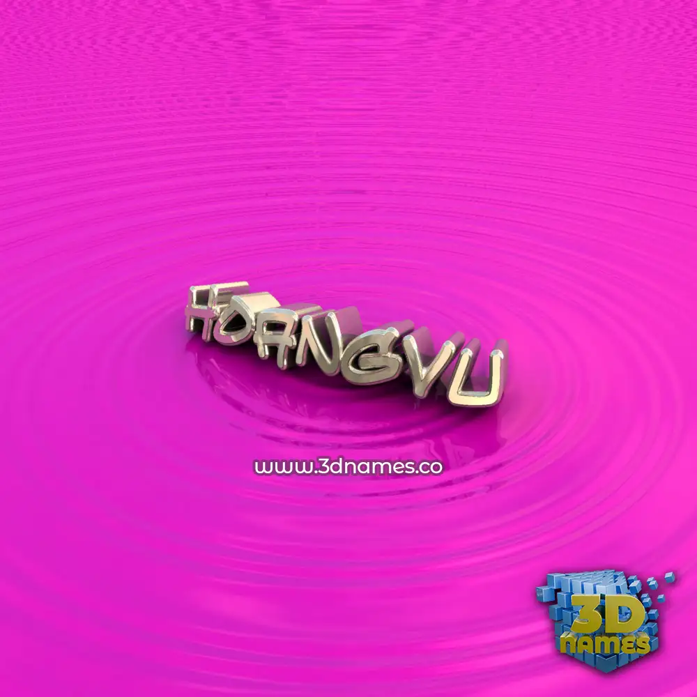hoangvu in Pink Graffiti style - 3D name wallpaper