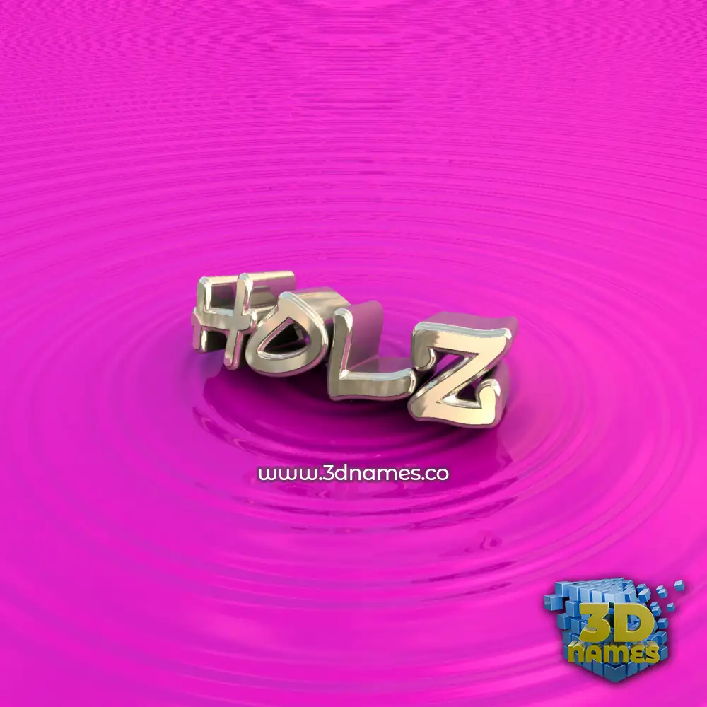 holz in Pink Graffiti style - 3D name wallpaper