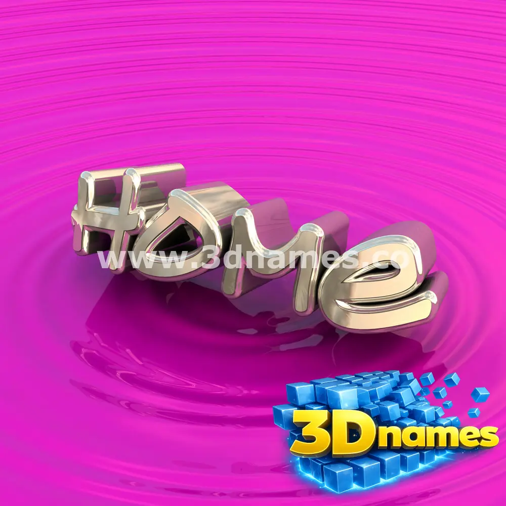 home in Pink Graffiti style - 3D name wallpaper