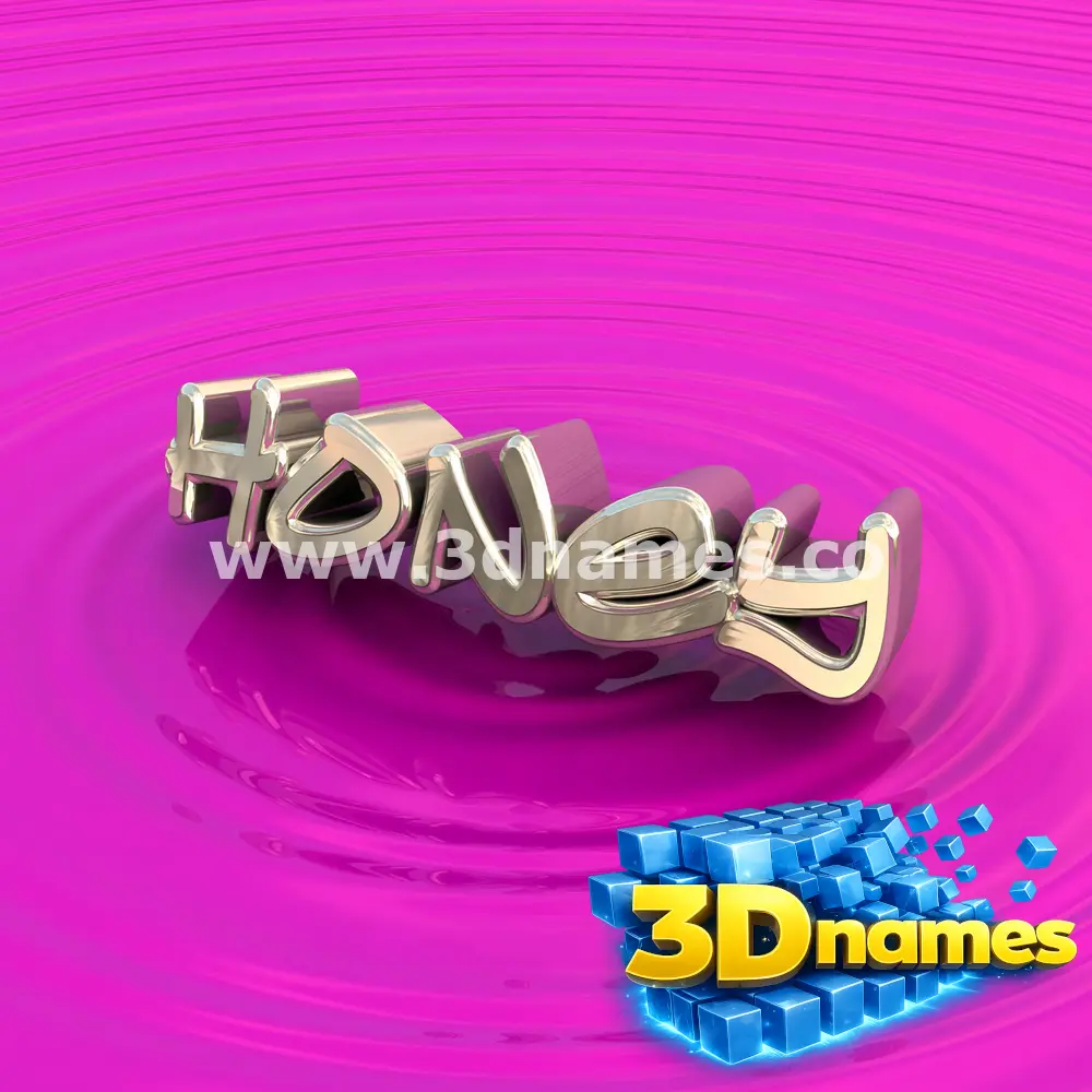 honey in Pink Graffiti style - 3D name wallpaper