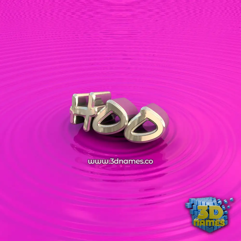 hoo in Pink Graffiti style - 3D name wallpaper