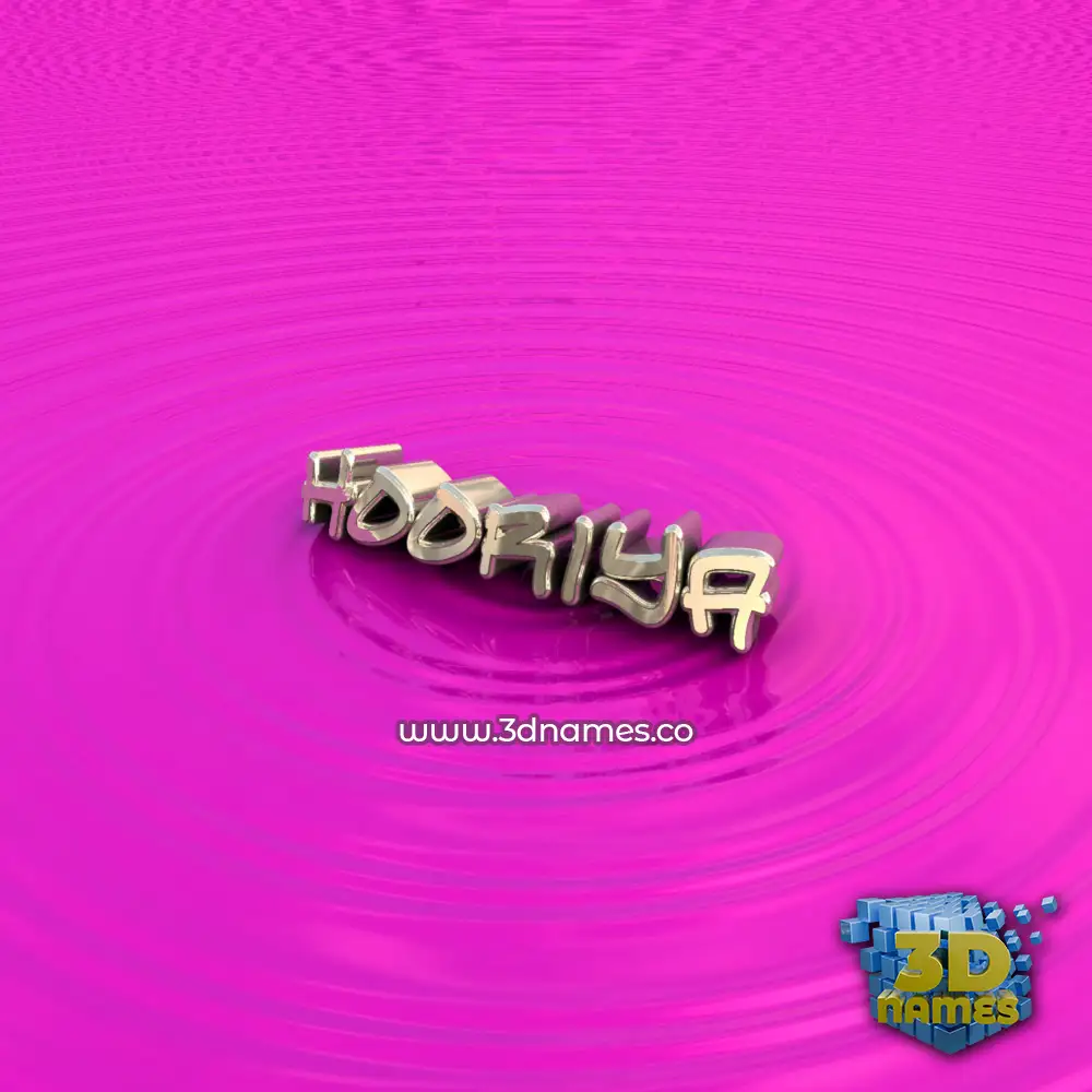hooriya in Pink Graffiti style - 3D name wallpaper
