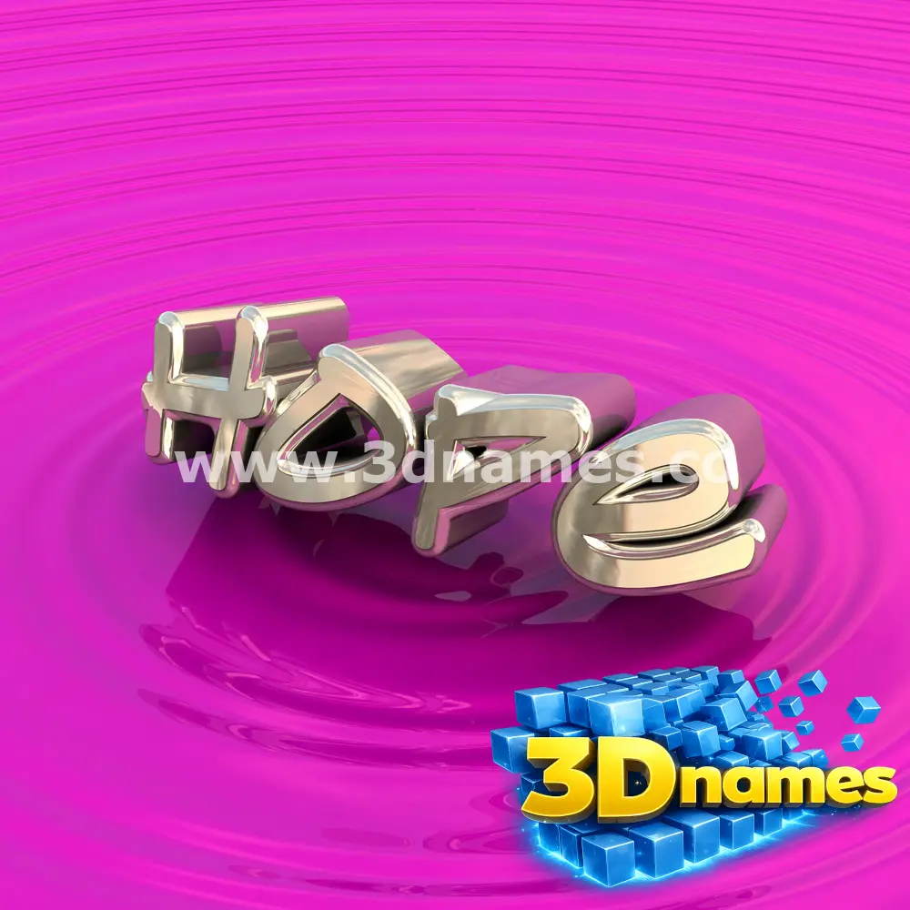 hope in Pink Graffiti style - 3D name wallpaper
