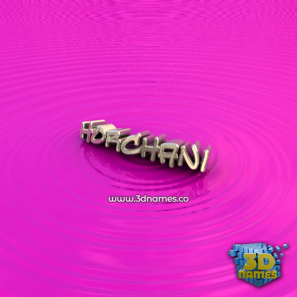 horchani in Pink Graffiti style - 3D name wallpaper