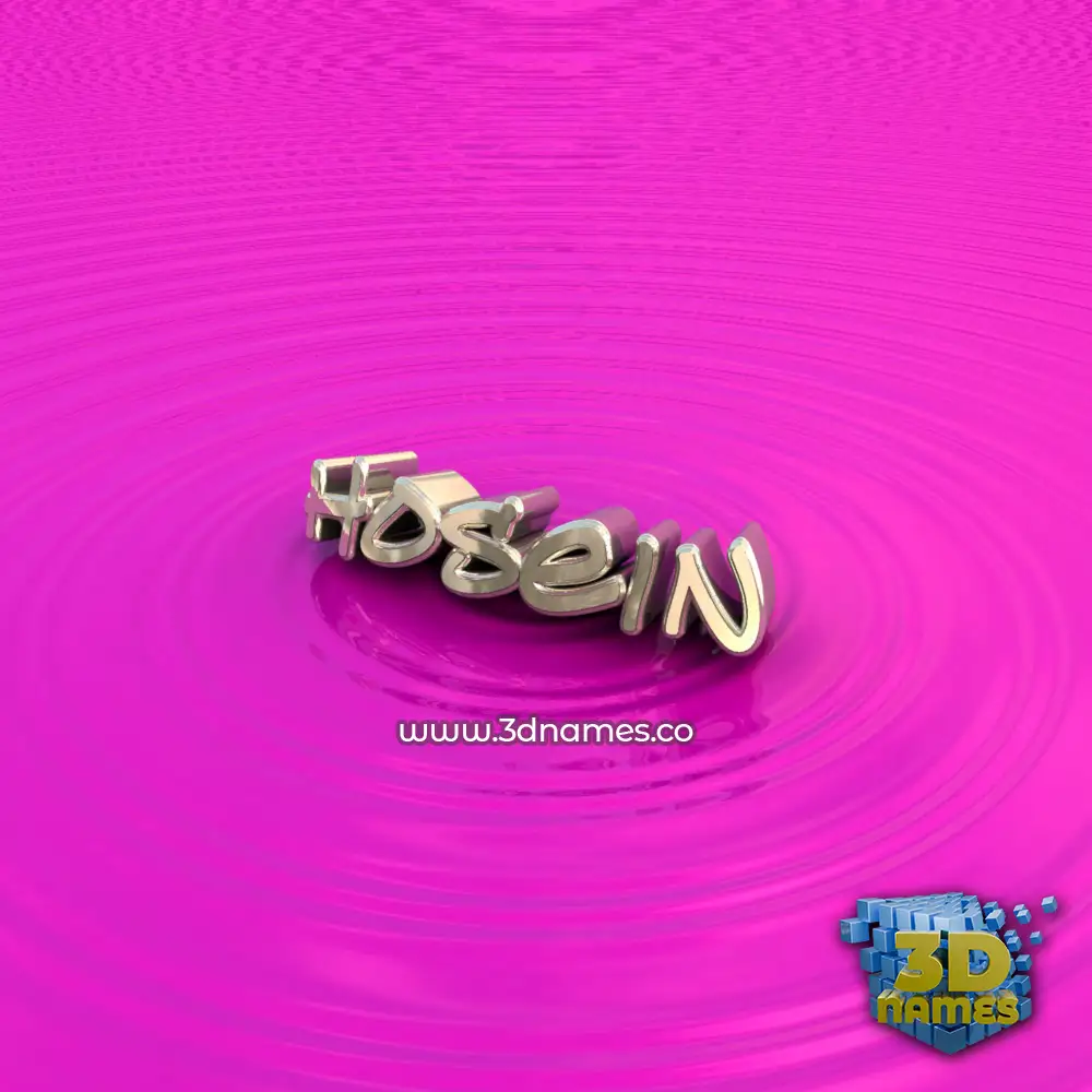 hosein in Pink Graffiti style - 3D name wallpaper
