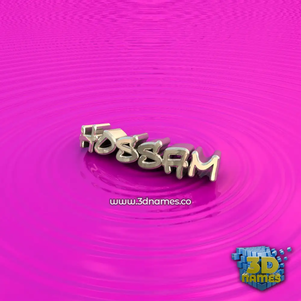 hossam in Pink Graffiti style - 3D name wallpaper