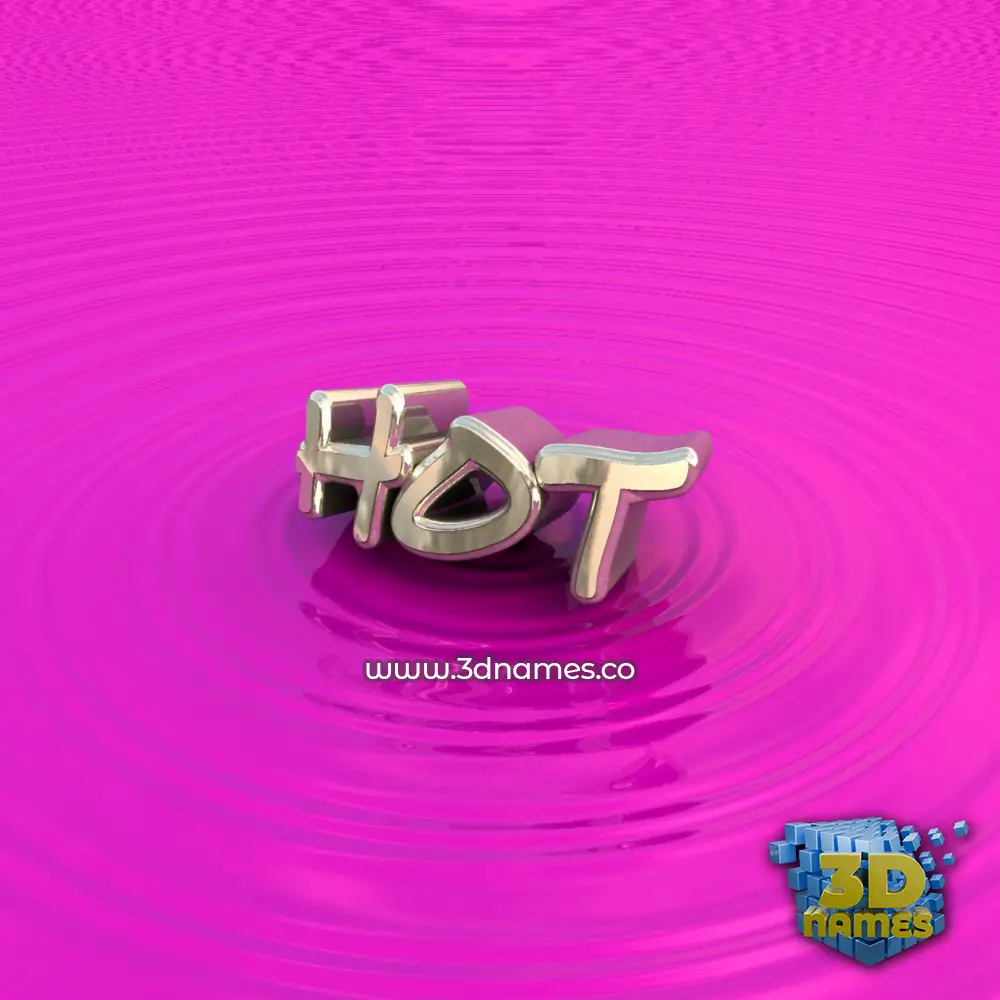 hot in Pink Graffiti style - 3D name wallpaper