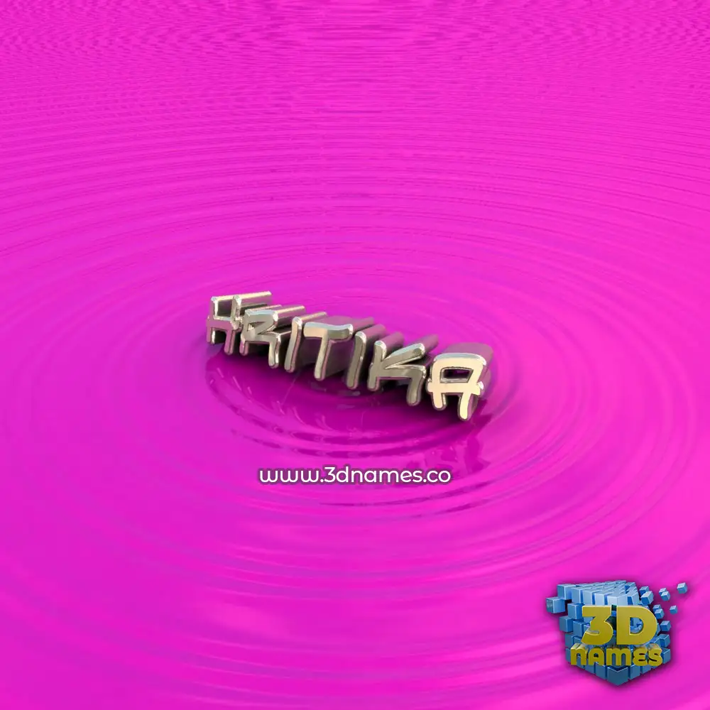 hritika in Pink Graffiti style - 3D name wallpaper