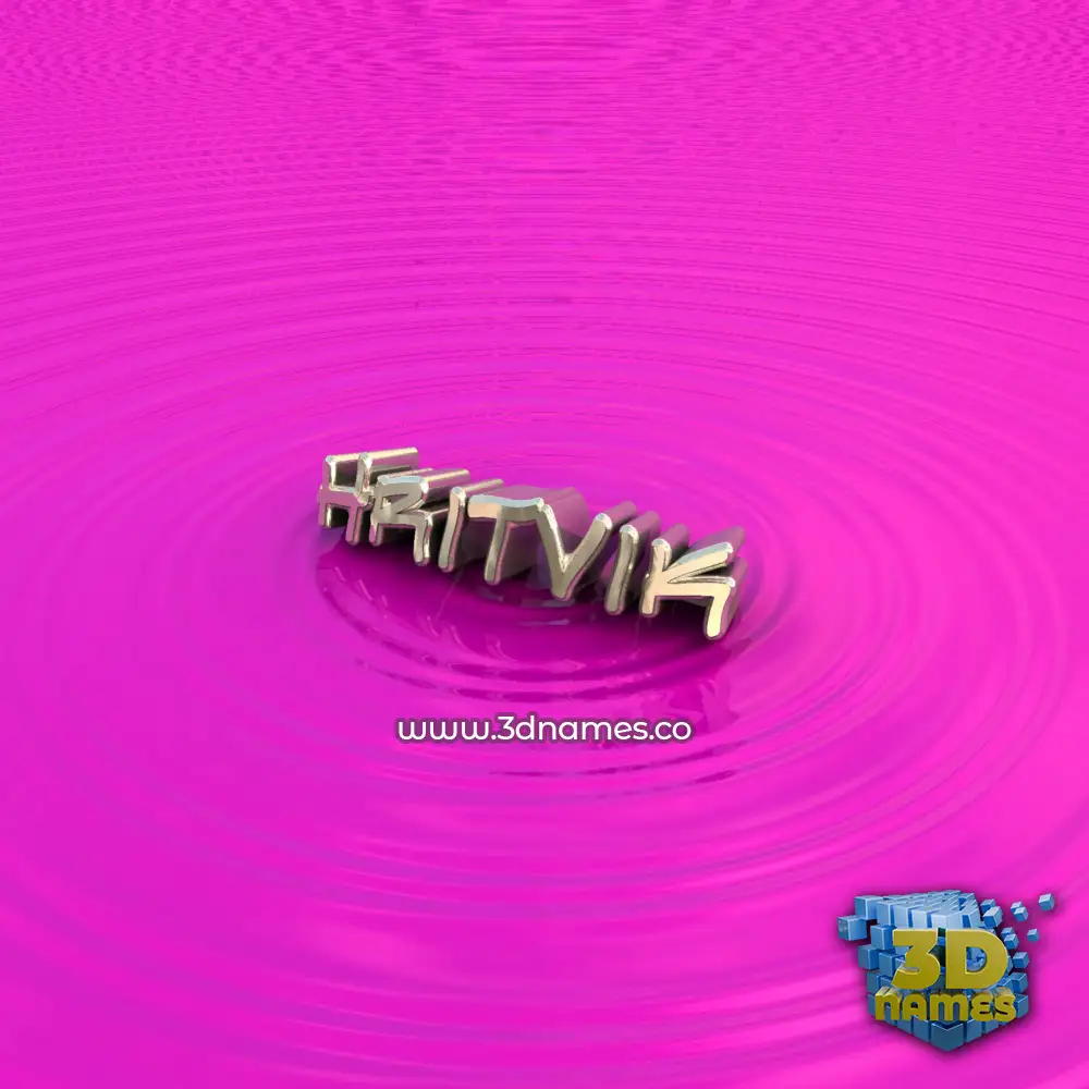 hritvik in Pink Graffiti style - 3D name wallpaper