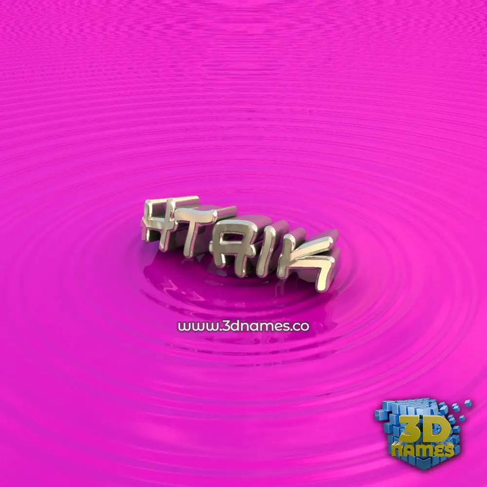 htaik in Pink Graffiti style - 3D name wallpaper
