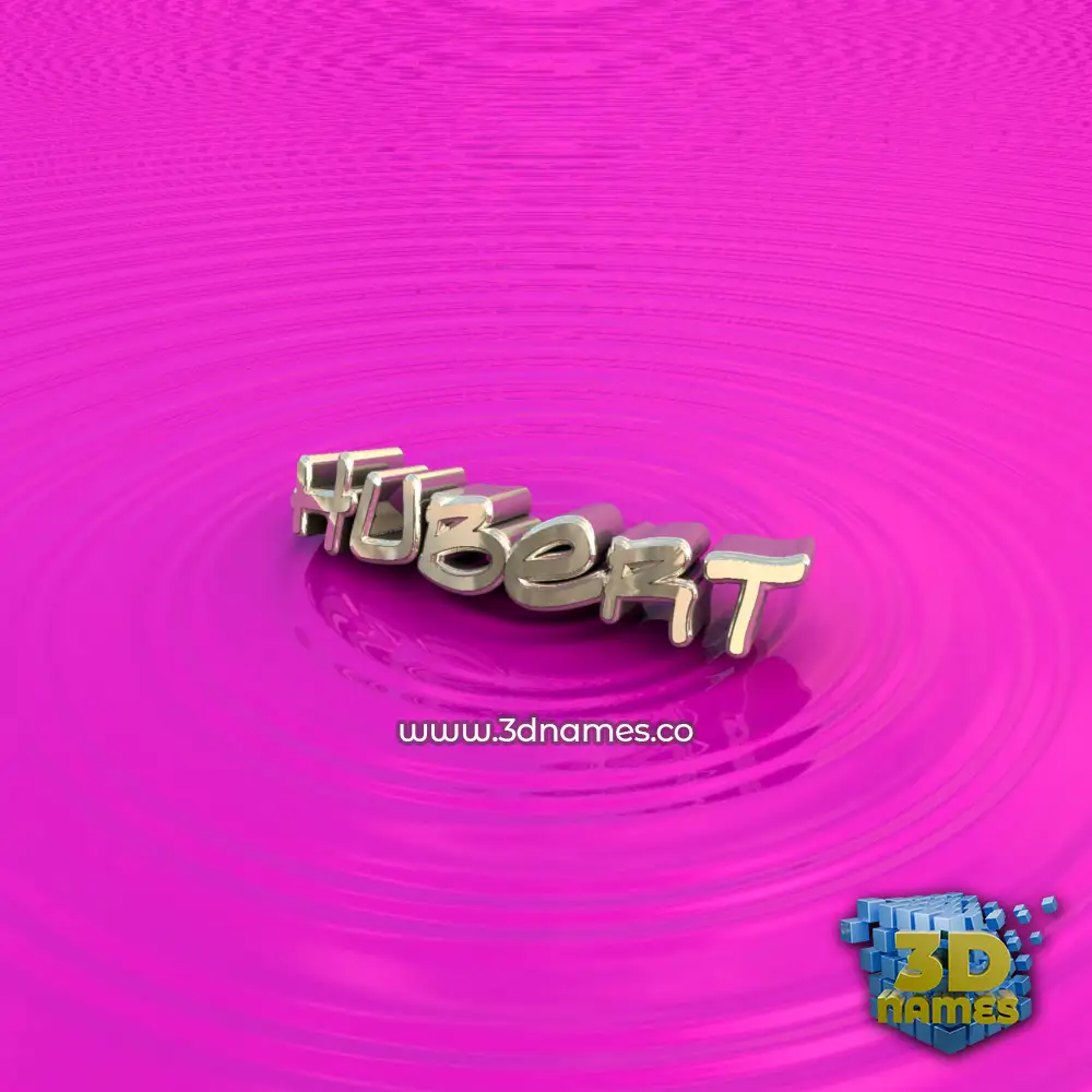 hubert in Pink Graffiti style - 3D name wallpaper