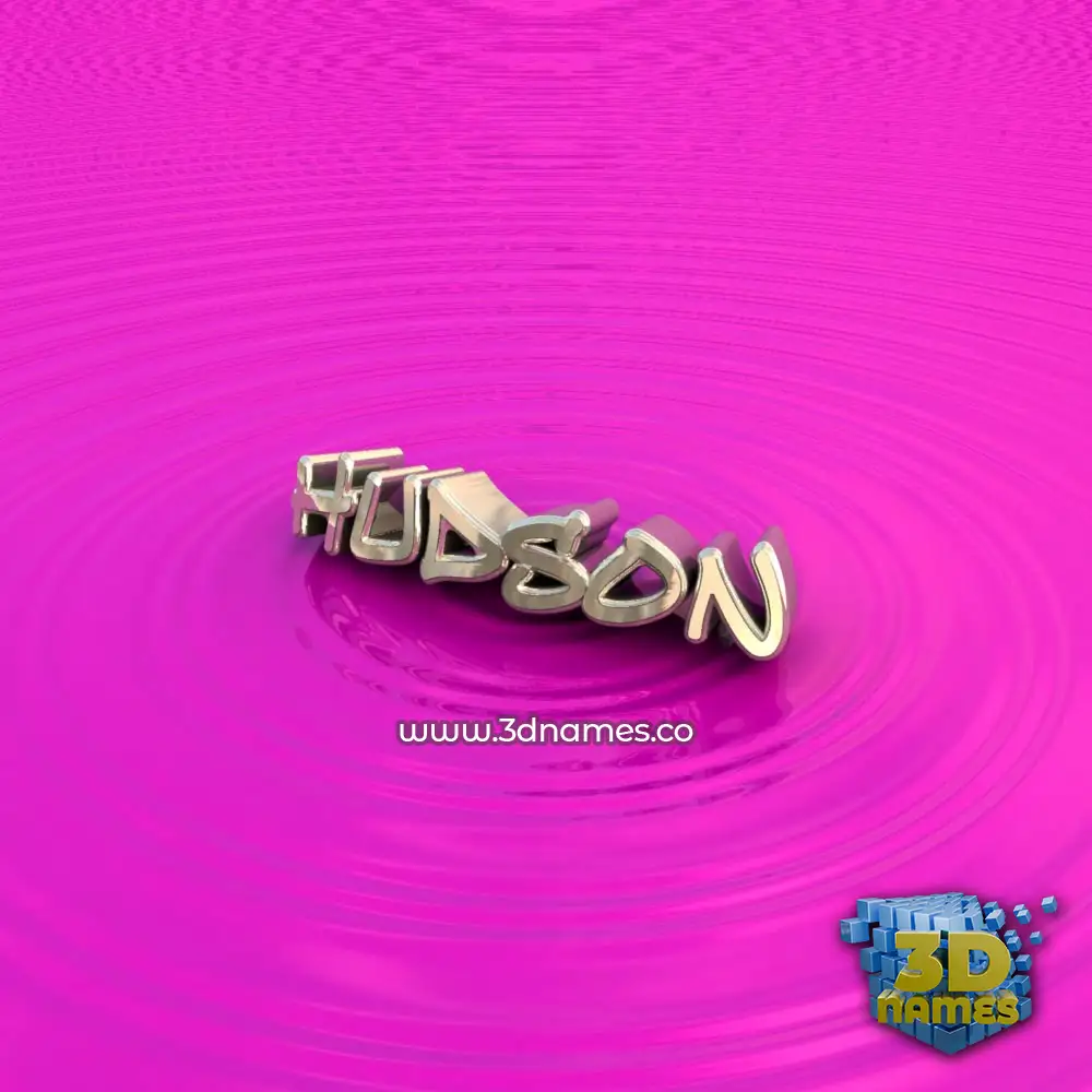 hudson in Pink Graffiti style - 3D name wallpaper