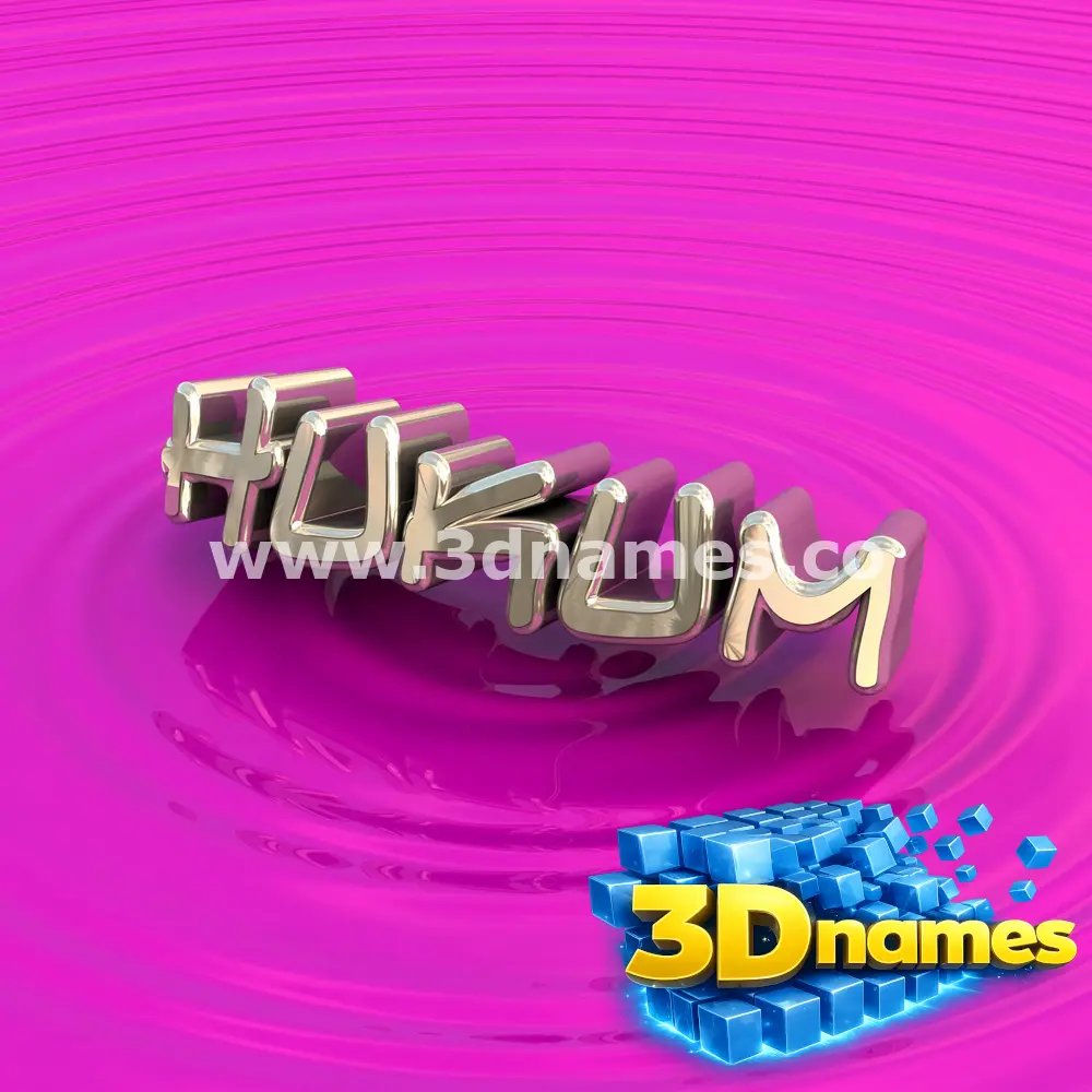 hukum in Pink Graffiti style - 3D name wallpaper