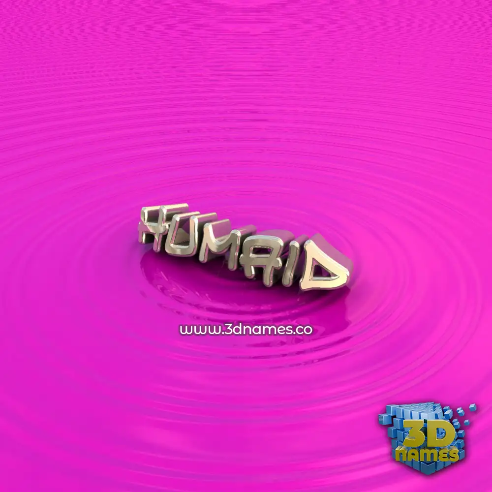 humaid in Pink Graffiti style - 3D name wallpaper