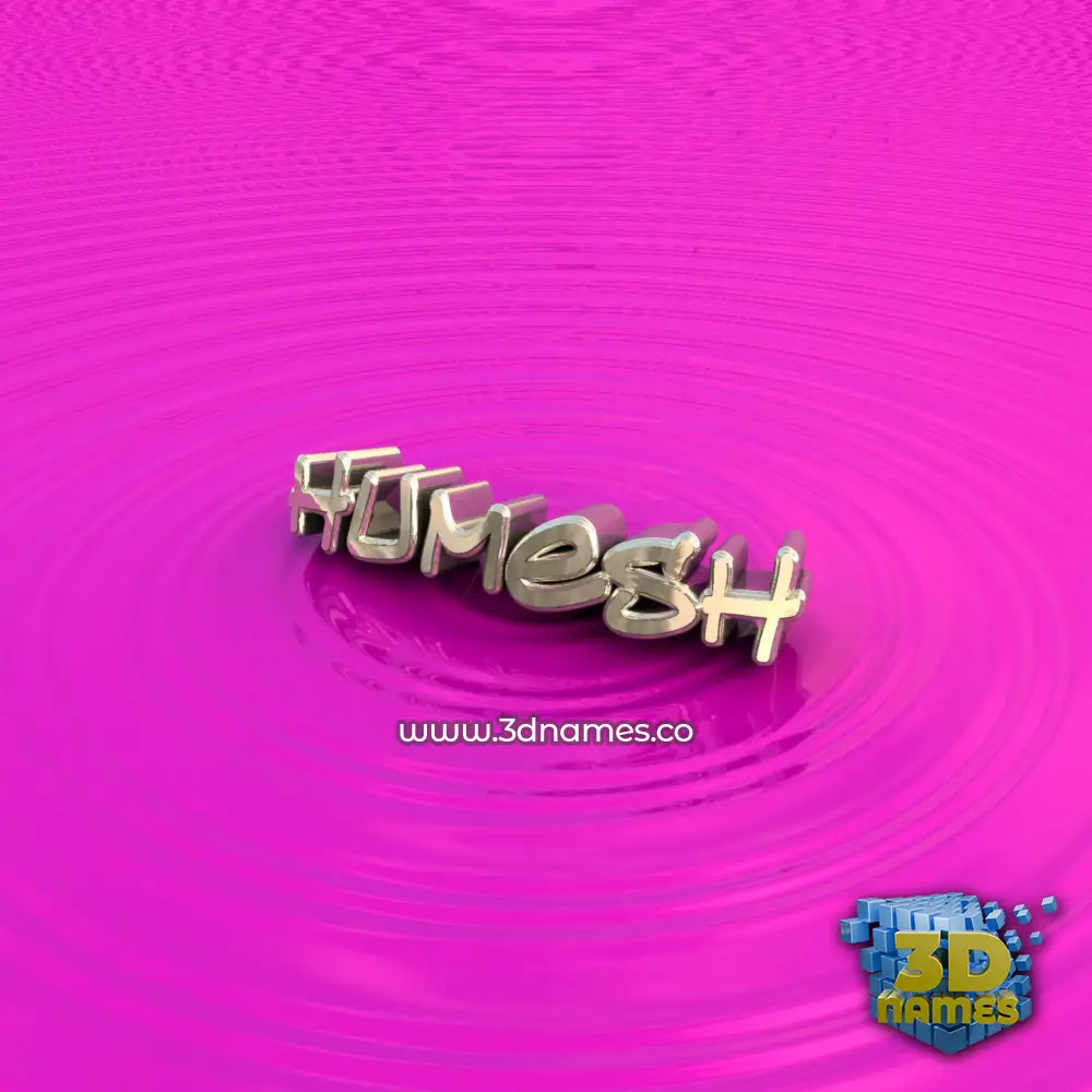 humesh in Pink Graffiti style - 3D name wallpaper