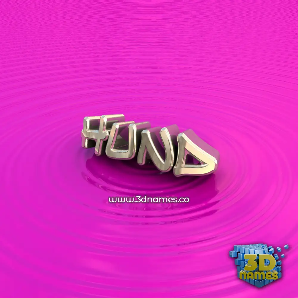 hund in Pink Graffiti style - 3D name wallpaper
