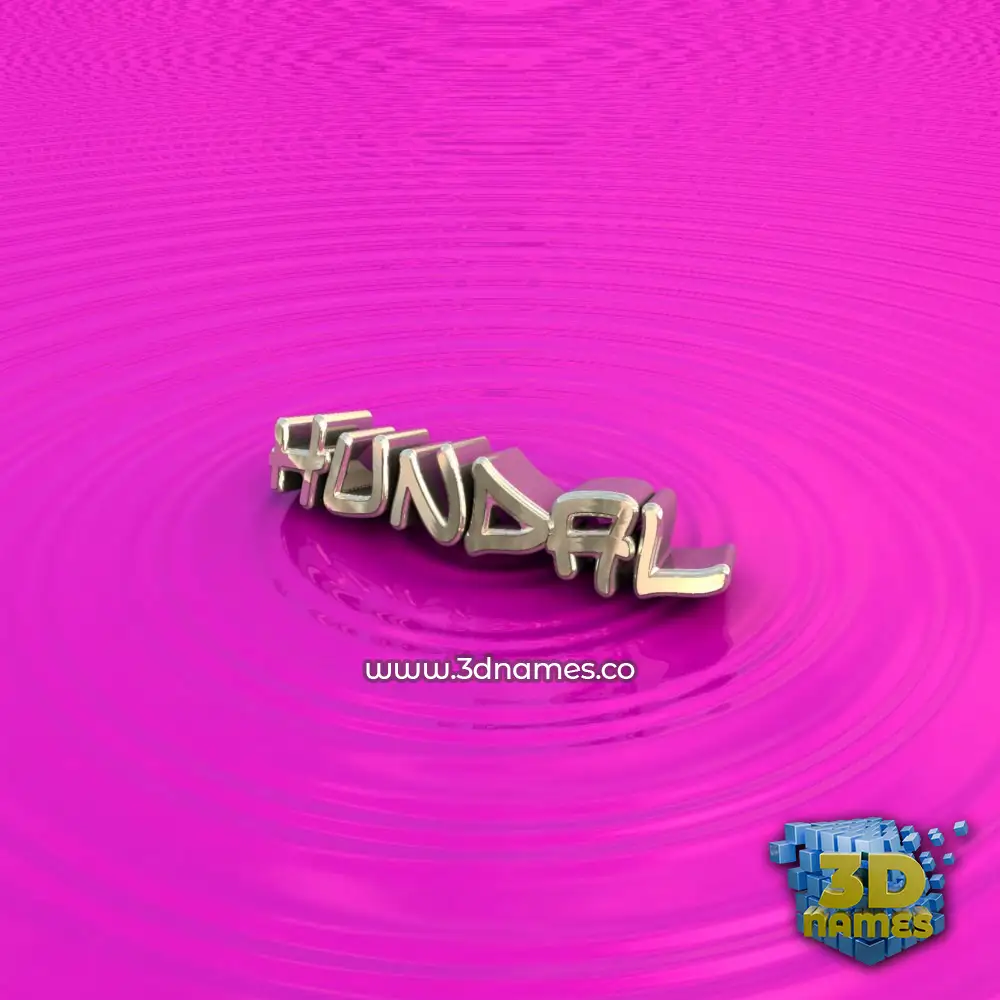 hundal in Pink Graffiti style - 3D name wallpaper