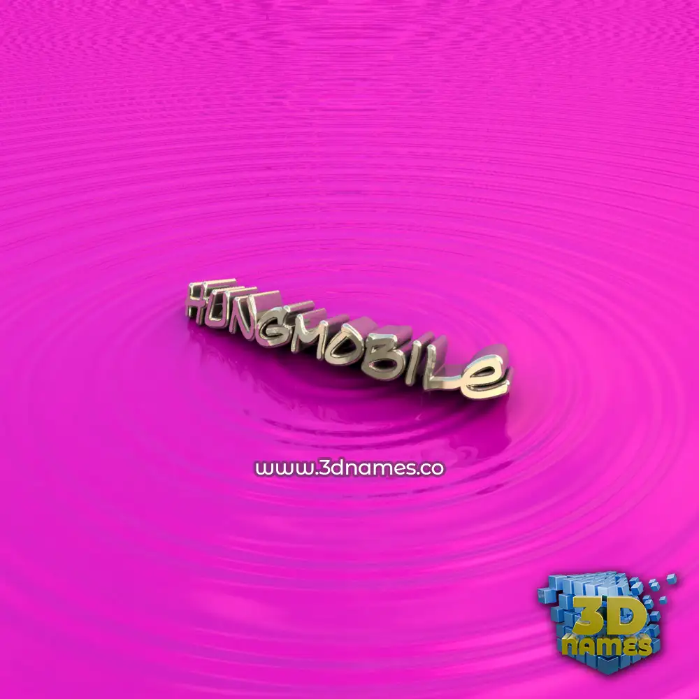 hungmobile in Pink Graffiti style - 3D name wallpaper