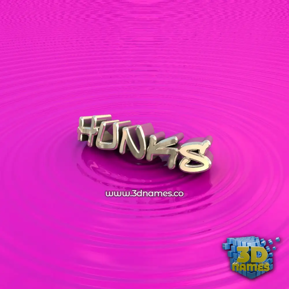 hunks in Pink Graffiti style - 3D name wallpaper