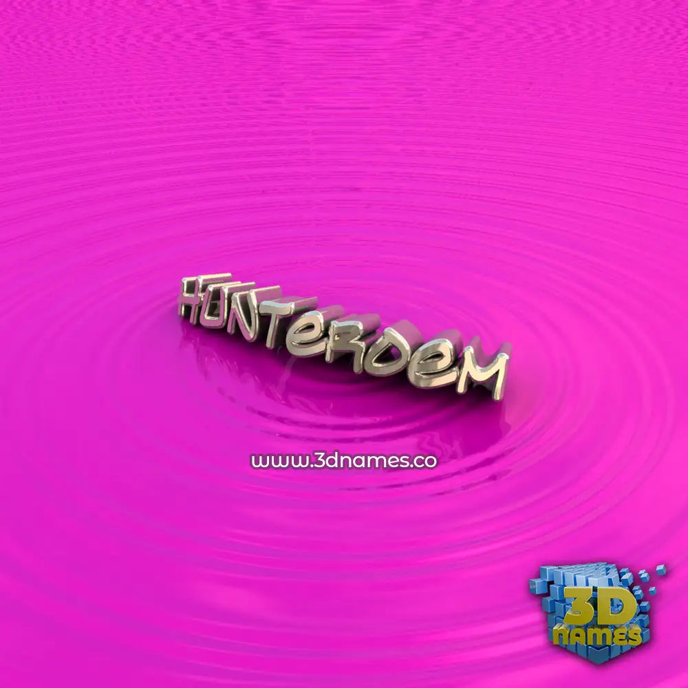 hunteroem in Pink Graffiti style - 3D name wallpaper