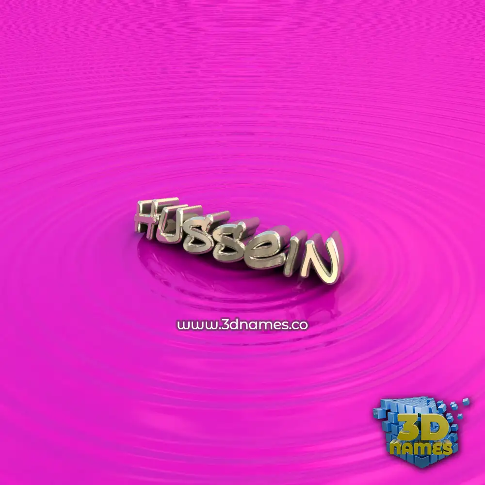 hussein in Pink Graffiti style - 3D name wallpaper