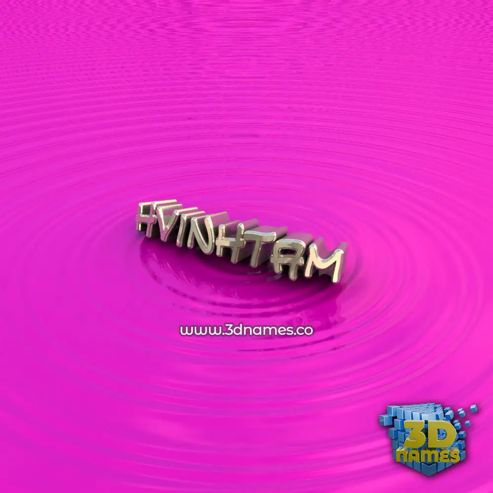 hvinhtam in Pink Graffiti style - 3D name wallpaper