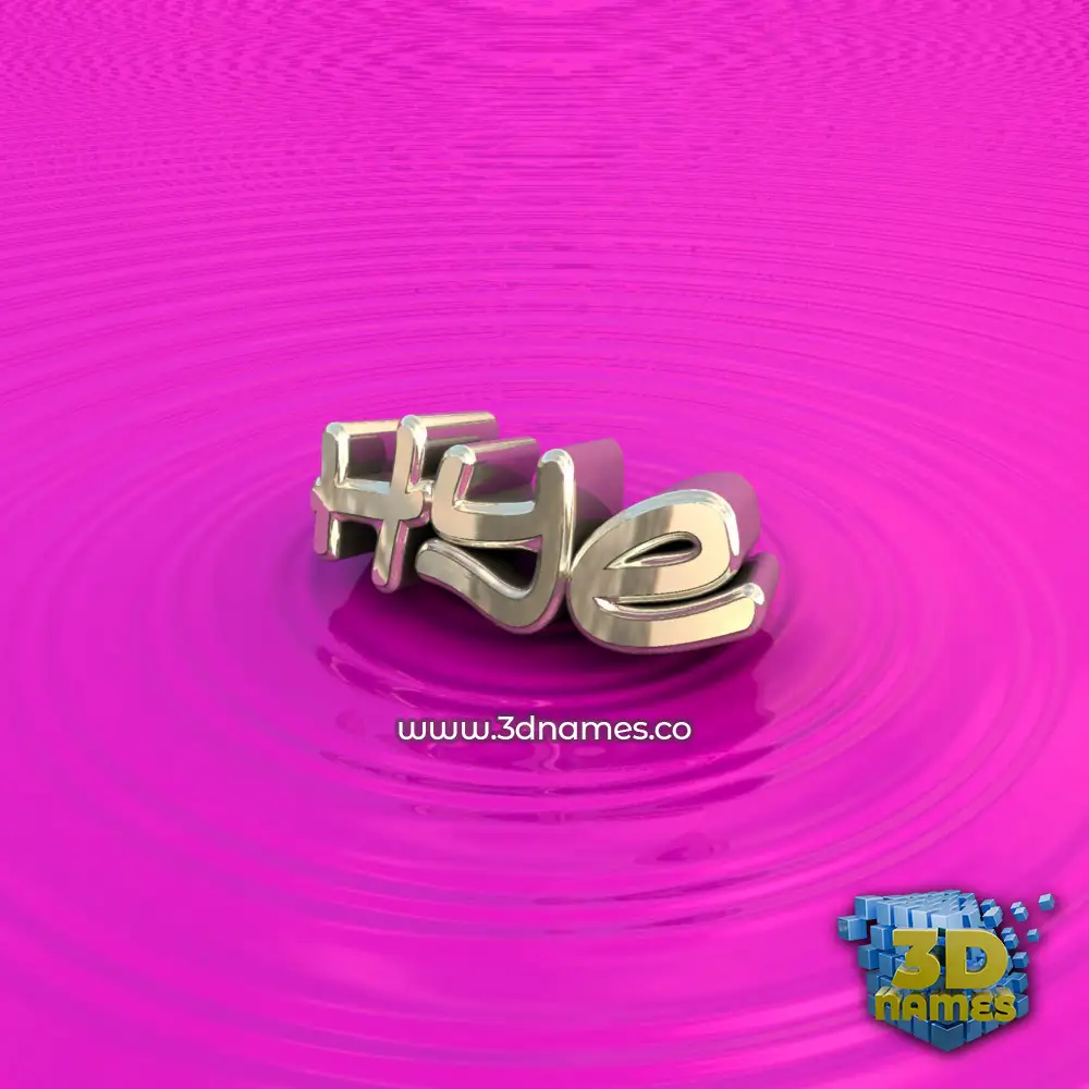 hye in Pink Graffiti style - 3D name wallpaper