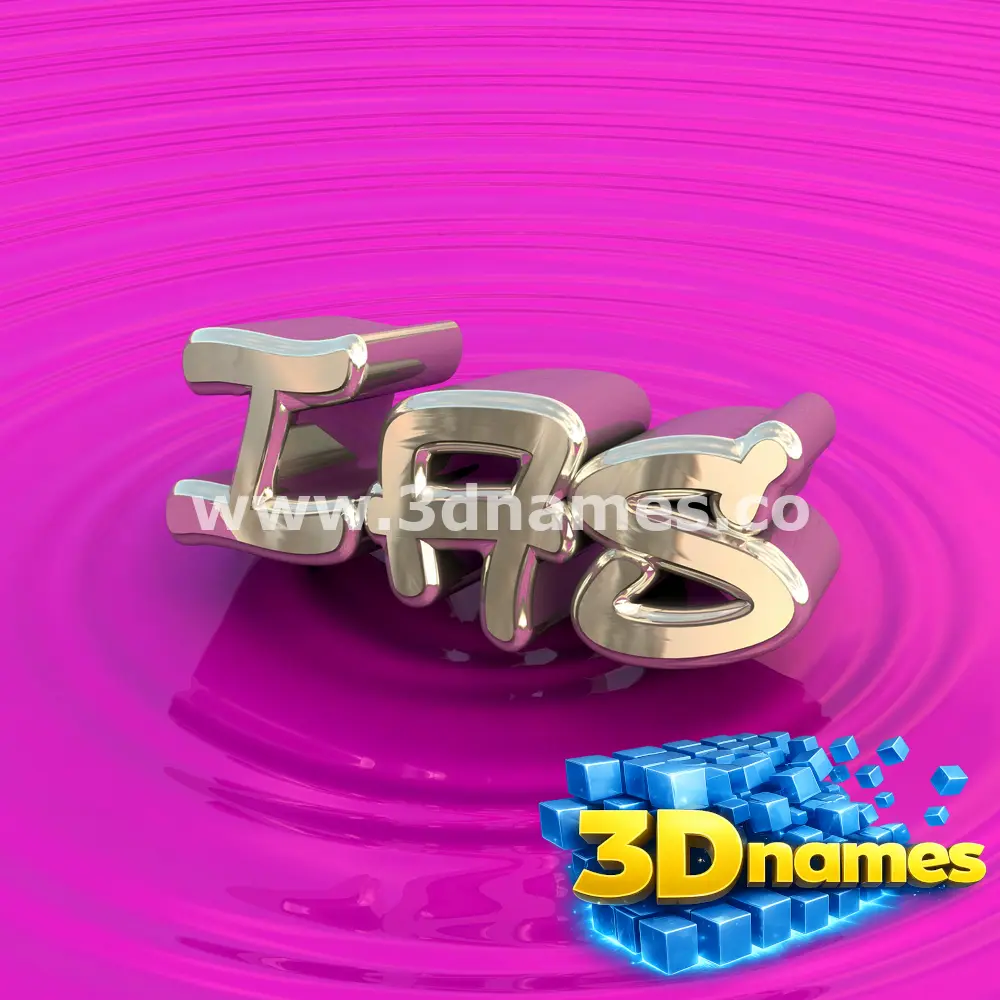 ias in Pink Graffiti style - 3D name wallpaper