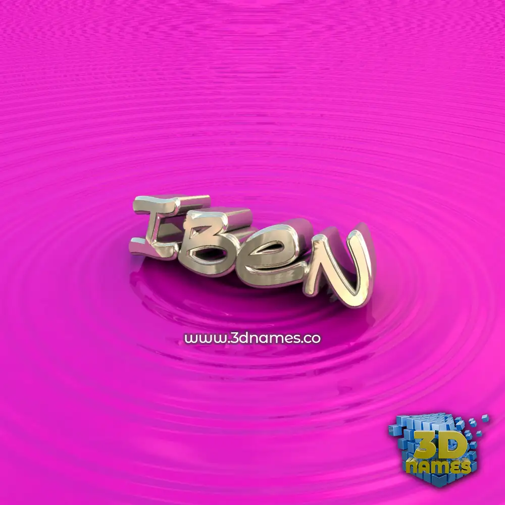 iben in Pink Graffiti style - 3D name wallpaper