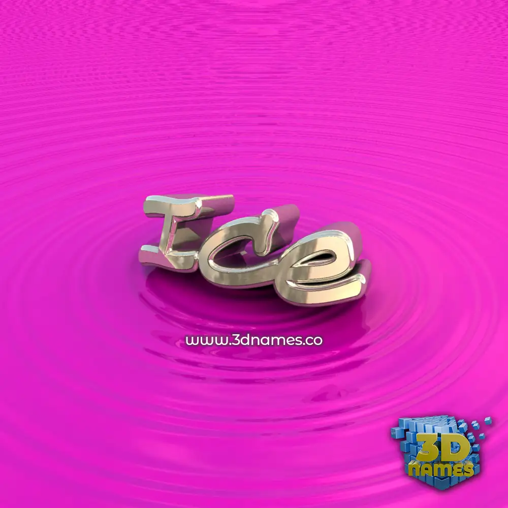 ice in Pink Graffiti style - 3D name wallpaper
