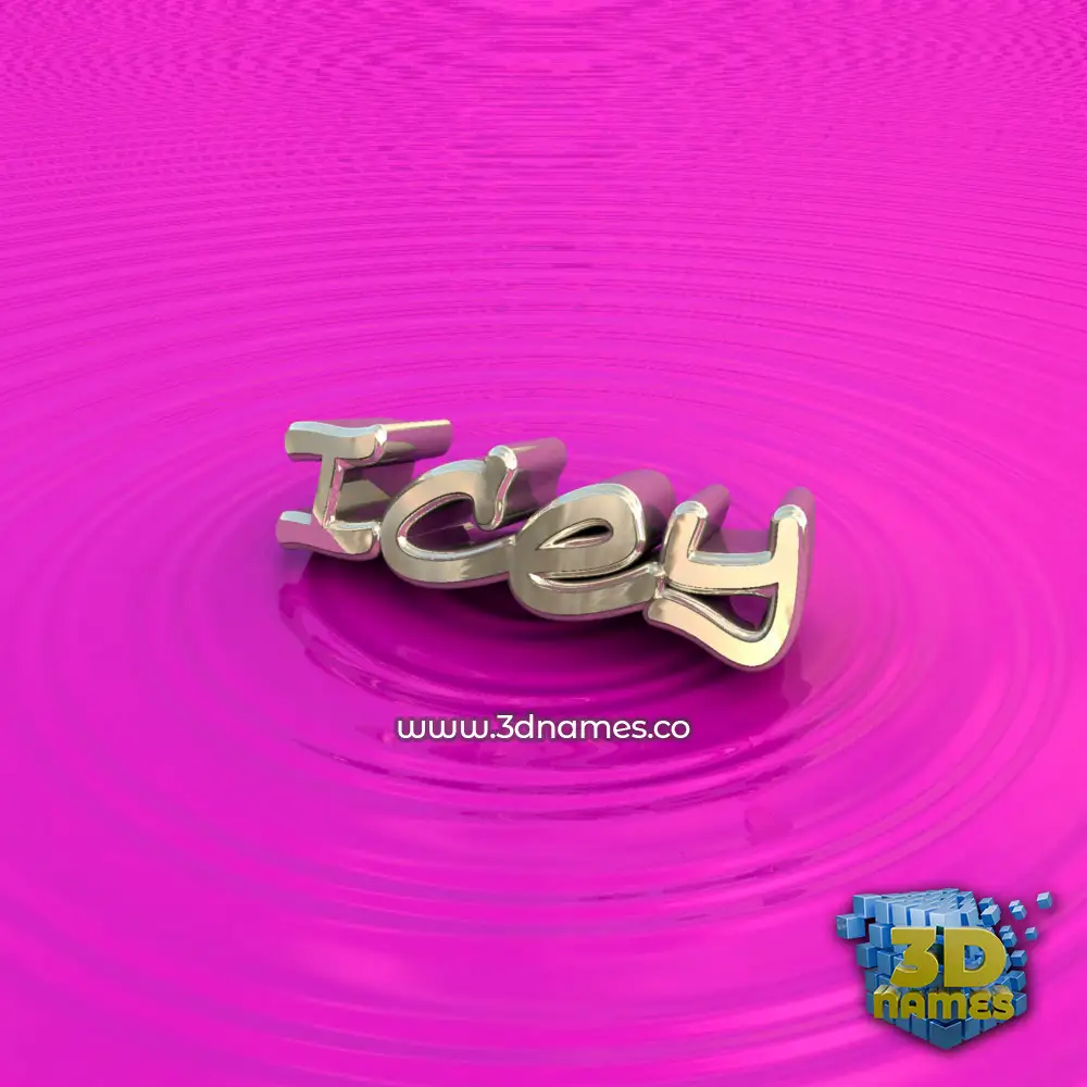 icey in Pink Graffiti style - 3D name wallpaper