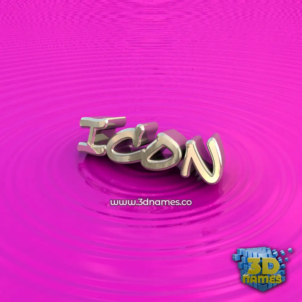 icon in Pink Graffiti style - 3D name wallpaper