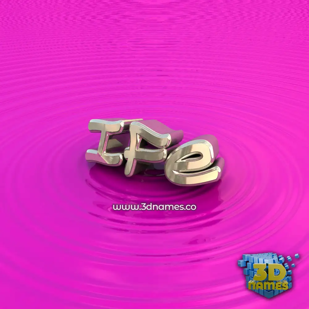ife in Pink Graffiti style - 3D name wallpaper