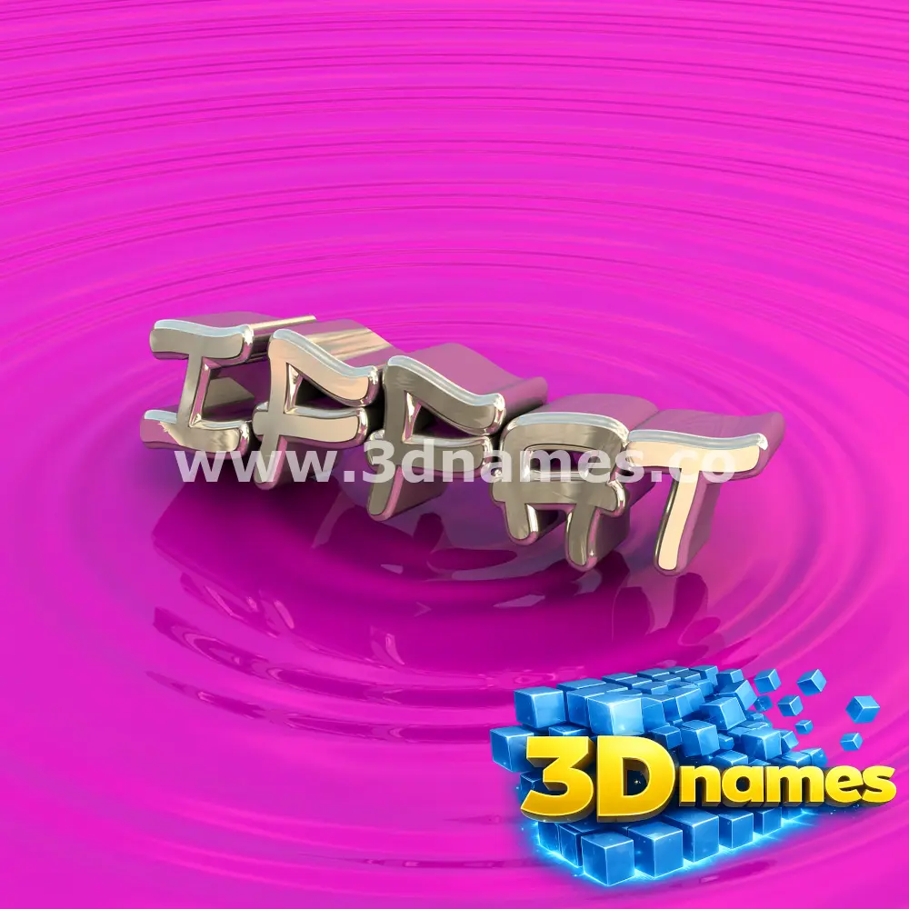 iffat in Pink Graffiti style - 3D name wallpaper