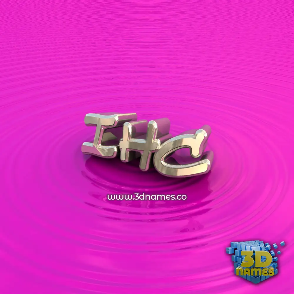 ihc in Pink Graffiti style - 3D name wallpaper
