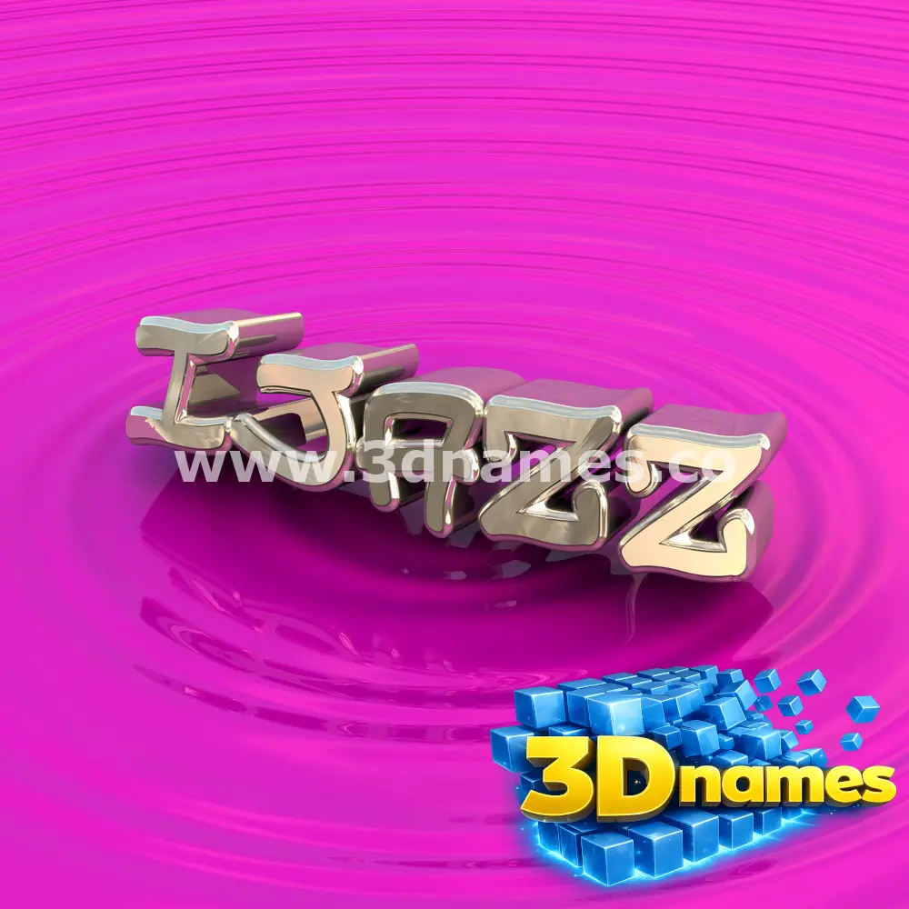 ijazz in Pink Graffiti style - 3D name wallpaper