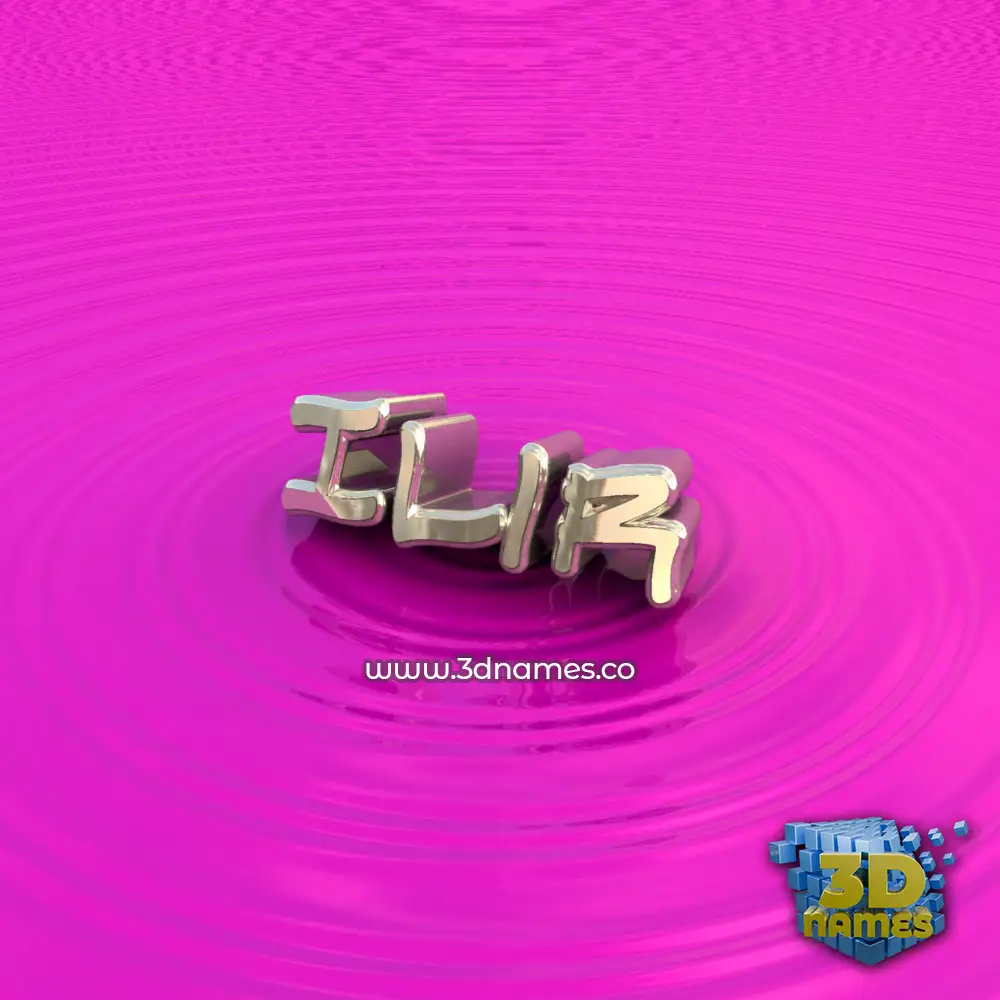 ilir in Pink Graffiti style - 3D name wallpaper