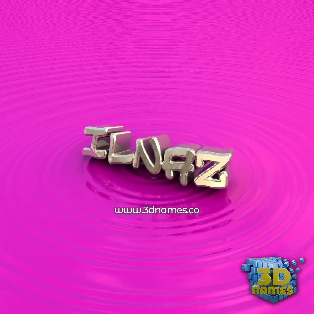 ilnaz in Pink Graffiti style - 3D name wallpaper